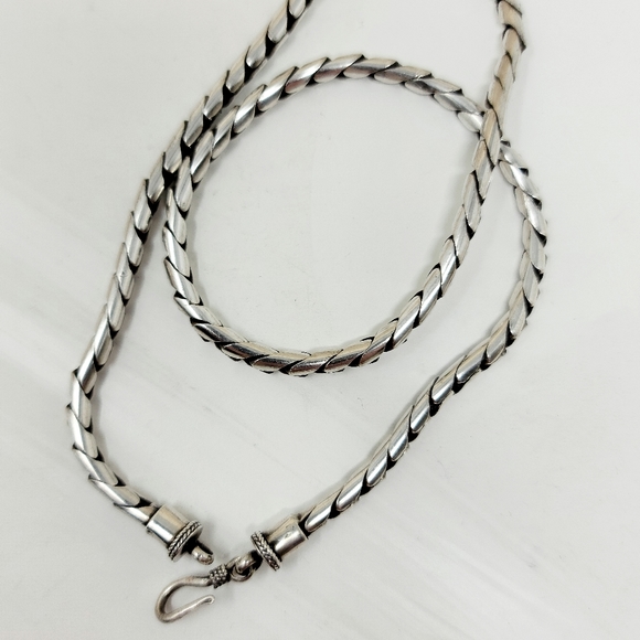 Sterling Silver Necklace 44grams - Picture 2 of 5